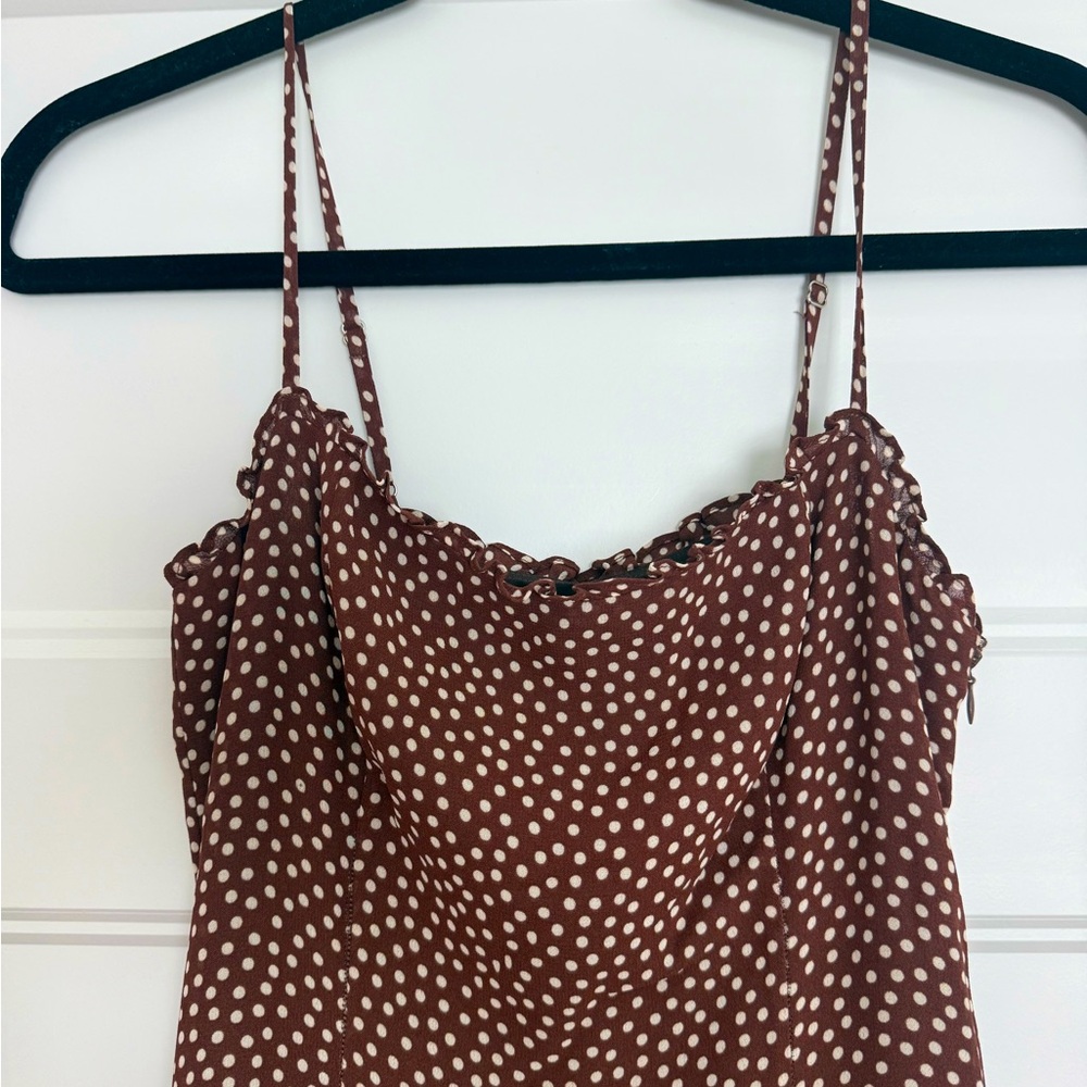 Reformation Lilibet Dress in Choco Dot - Picture 3 of 4